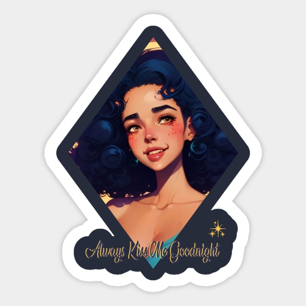 Always Kiss me Goodnight Sticker by HiPolly